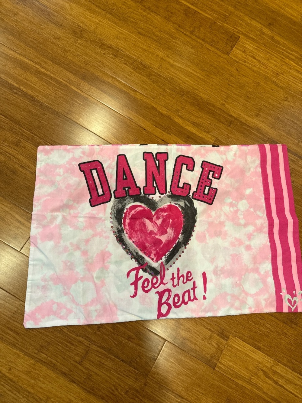 Dance pink hearts pillow cover